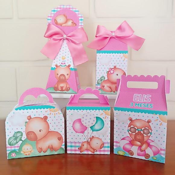 Kit 30 Caixinhas Personalizadas - Capivara