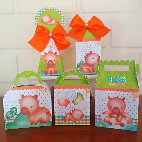 Kit 30 Caixinhas Personalizadas - Capivara
