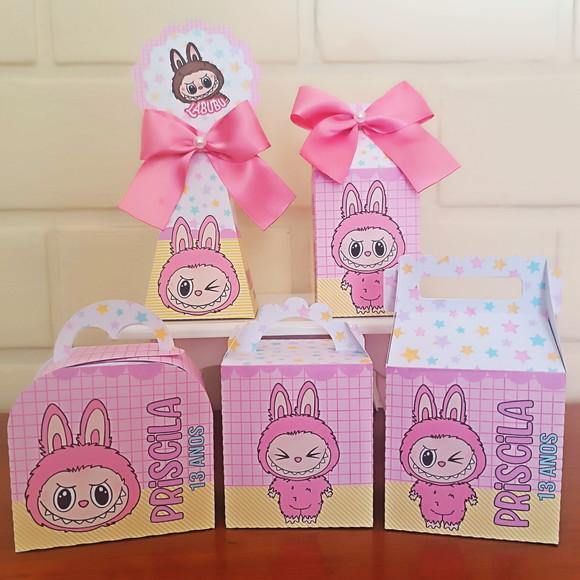 Kit 20 Caixinhas Personalizadas - Labubu
