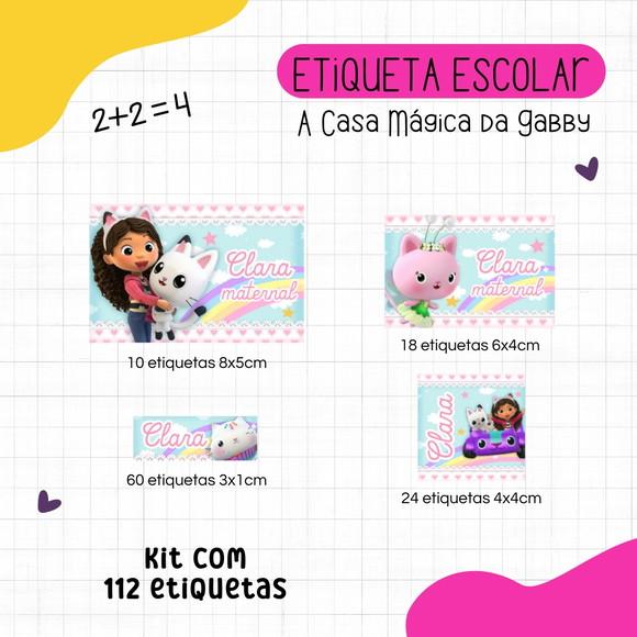 Kit 112 Etiquetas Escolares - a Casa Mágica da Gabby