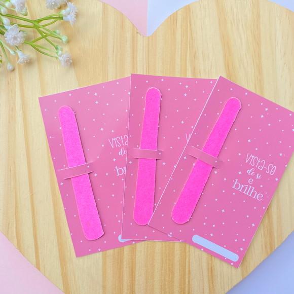30 Cards com Mini Lixa de Unha - Mimo para Cliente