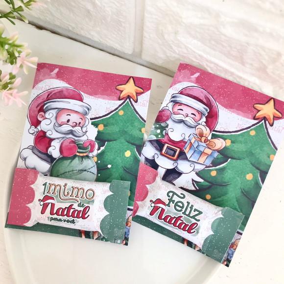 50 Cards/tags com Balas Personalizadas - Natal