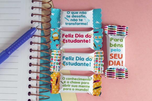 100 Balas Personalizadas - Dia do Estudante