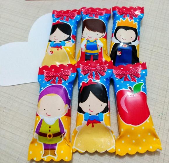 100 Balas Personalizadas - Branca de Neve