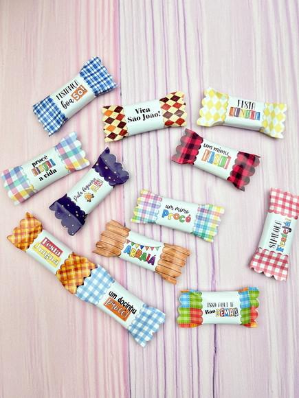 100 Balas Personalizadas - Festa Junina