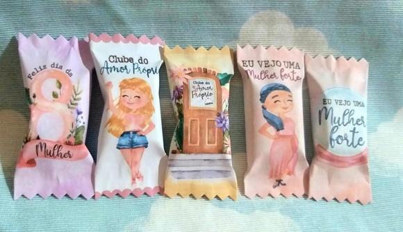 100 Balas Personalizadas - Dia das Mulheres