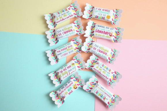 100 Balas Personalizadas - Carnaval