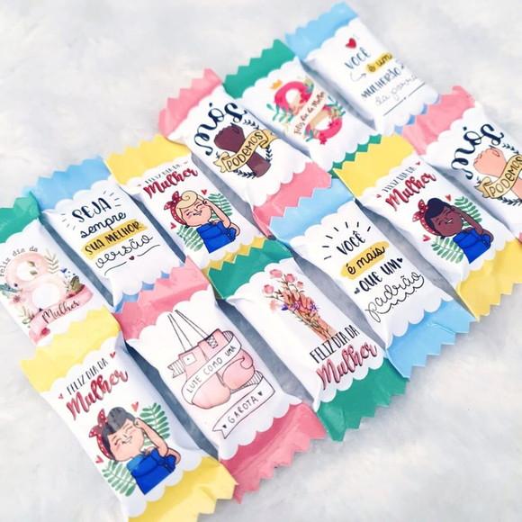 100 Balas Personalizadas - Dia das Mulheres