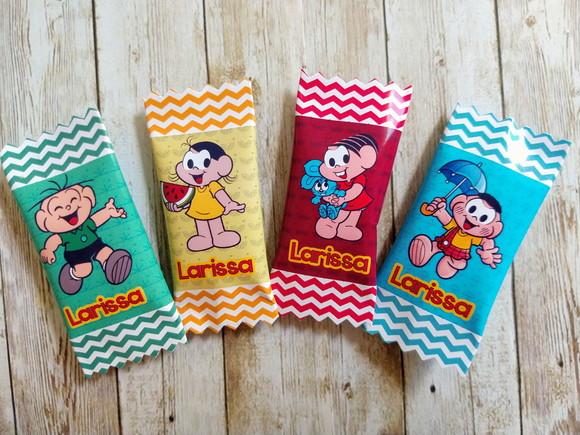 100 Balas Personalizadas - Turma da Mônica
