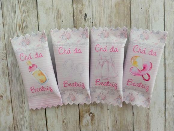 100 Balas Personalizadas - Chá de Bebê