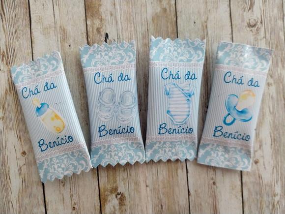 100 Balas Personalizadas - Chá de Bebê
