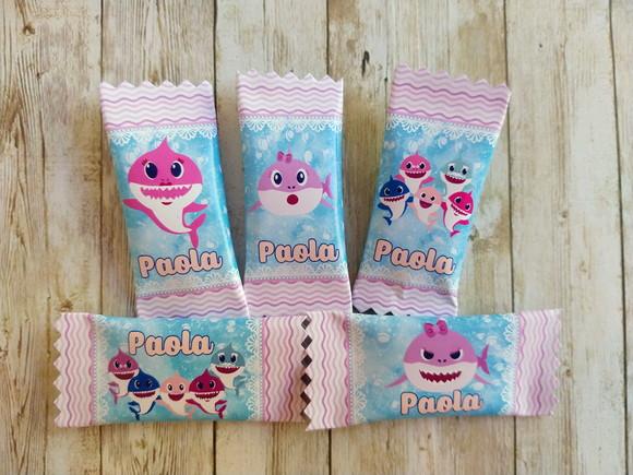 100 Balas Personalizadas - Baby Shark