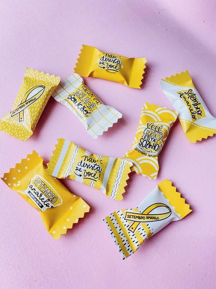 100 Balas Personalizadas - Setembro Amarelo