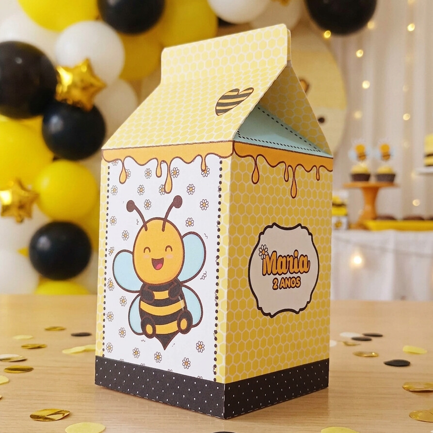Caixinha Milk Personalizada - Abelhinha