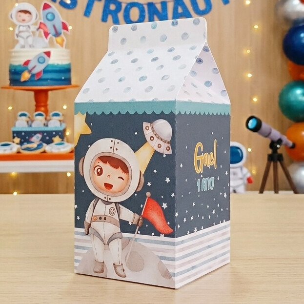 Caixinha Milk Personalizada - Astronauta