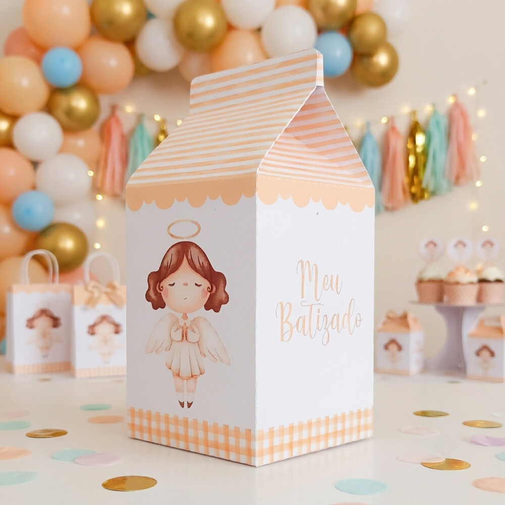 Caixinha Milk Personalizada - Batizado Neutro