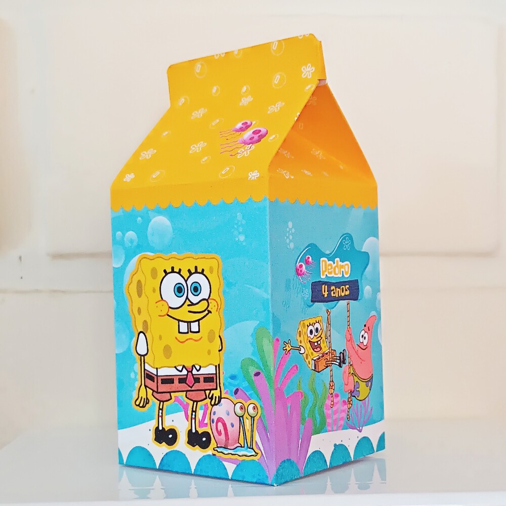Caixinha Milk Personalizada - Bob Esponja