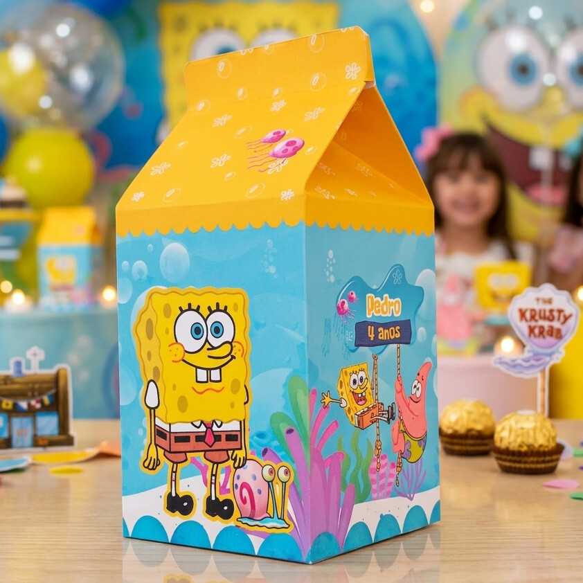 Caixinha Milk Personalizada - Bob Esponja