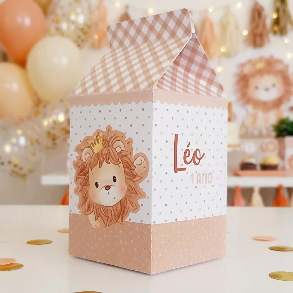 Caixinha Milk Personalizada - Leãozinho