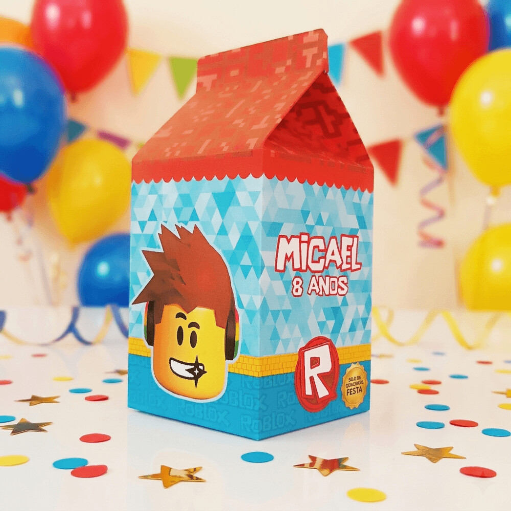 Caixinha Milk Personalizada - Roblox