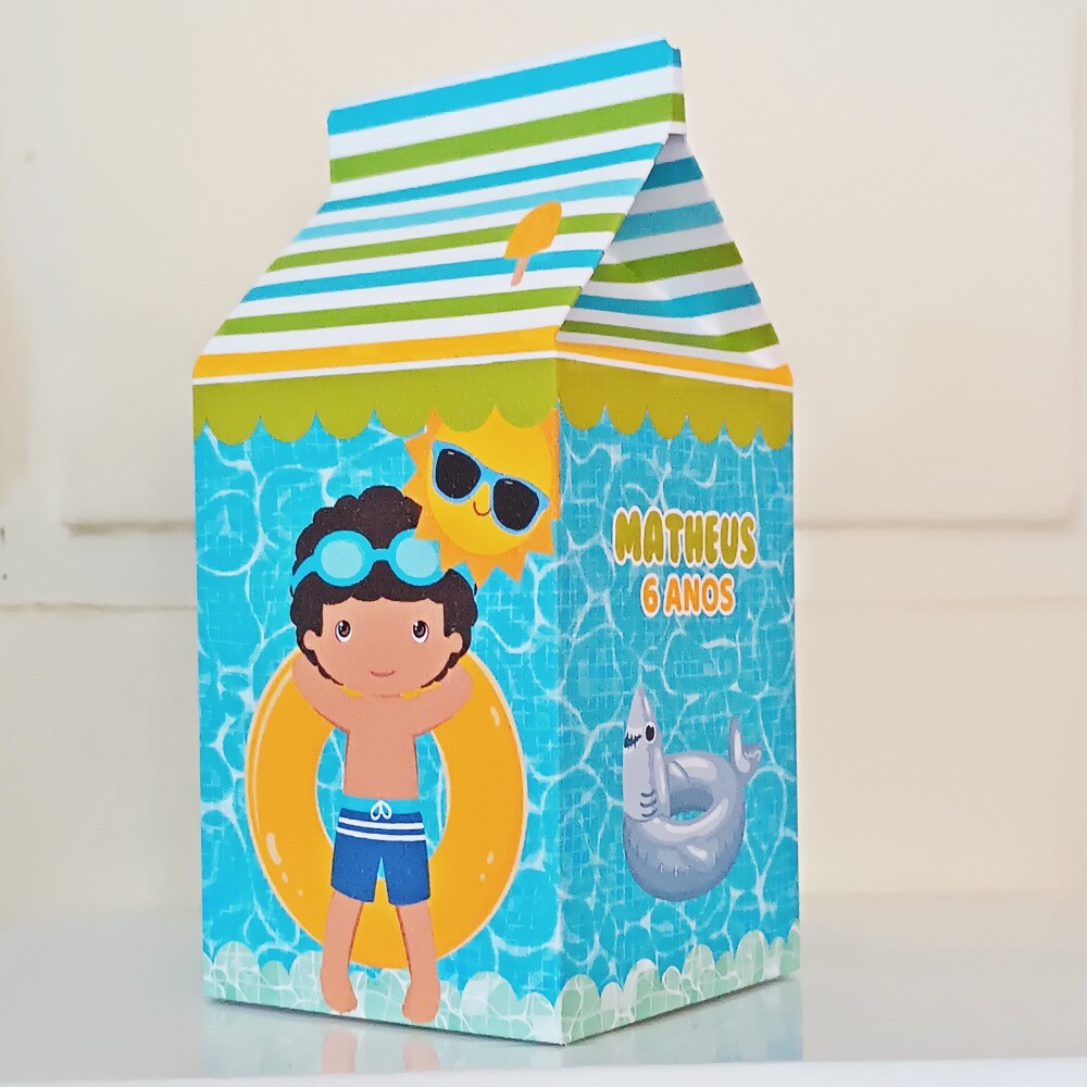 Caixinha Milk Personalizada - Pool Party