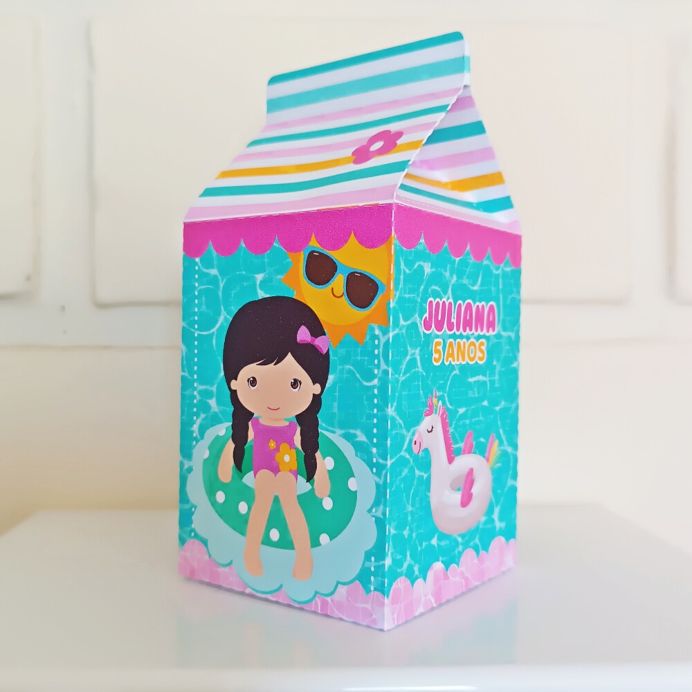 Caixinha Milk Personalizada - Pool Party