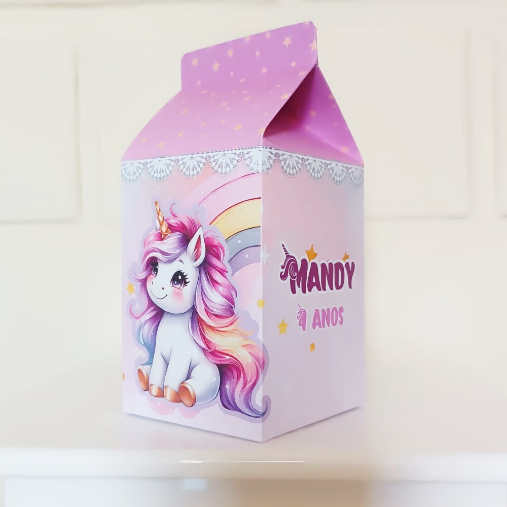 Caixinha Milk Personalizada - Unicórnio