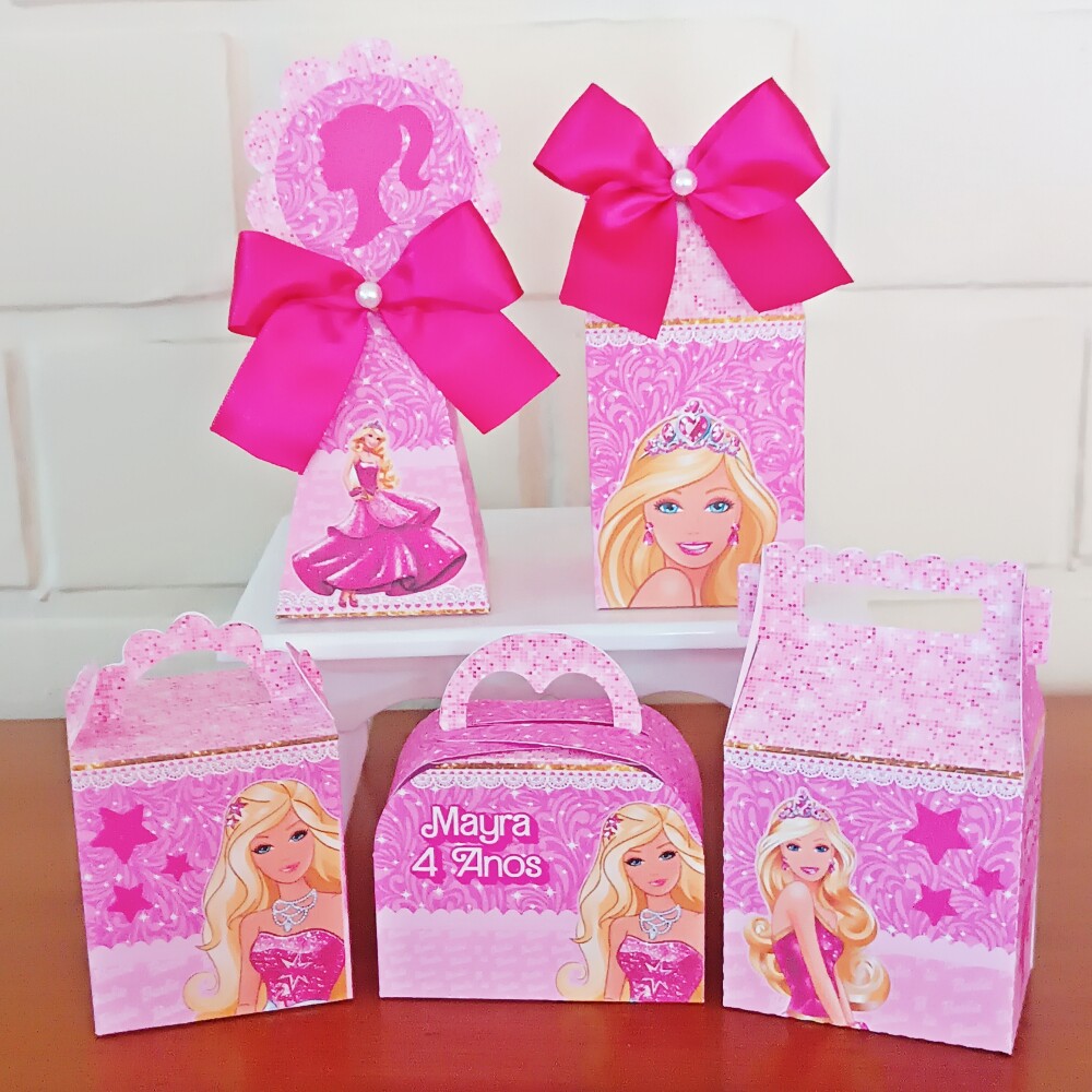 Kit Festa Caixinhas Personalizadas - Barbie Princesa