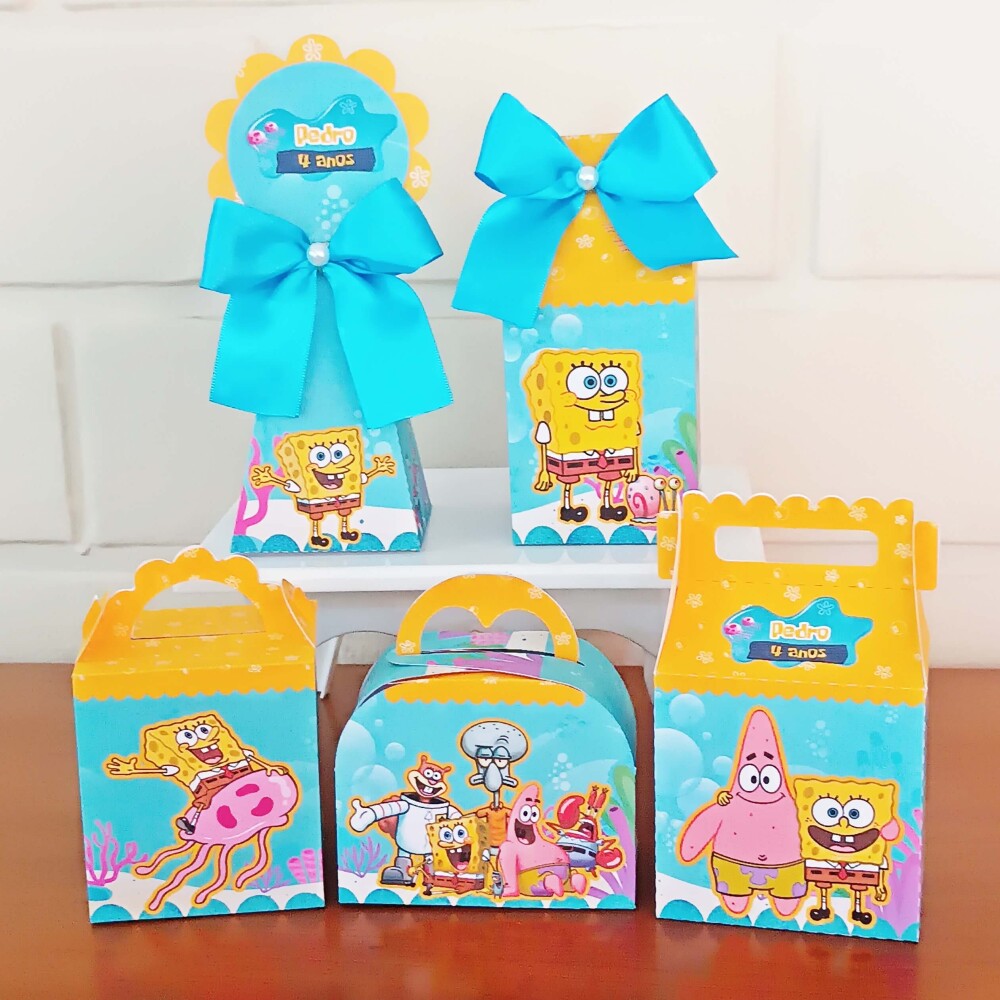 Kit Festa Caixinhas Personalizadas - Bob Esponja