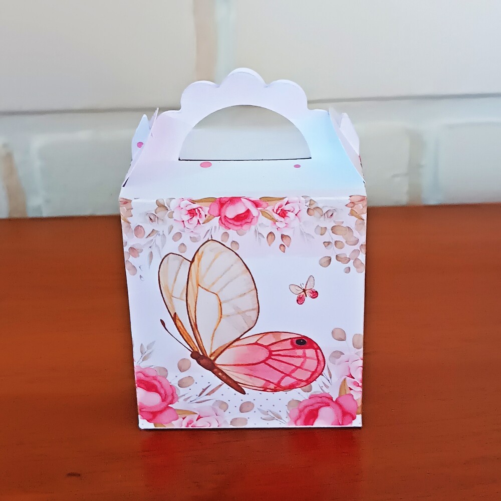 Kit Festa Caixinhas Personalizadas - Borboletas Rosa