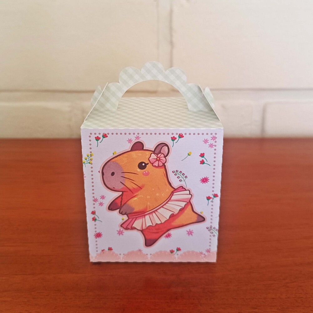 Kit Festa Caixinhas Personalizadas - Capivara Bailarina
