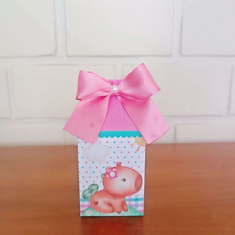 Kit Festa Caixinhas Personalizadas - Capivara Aquarela