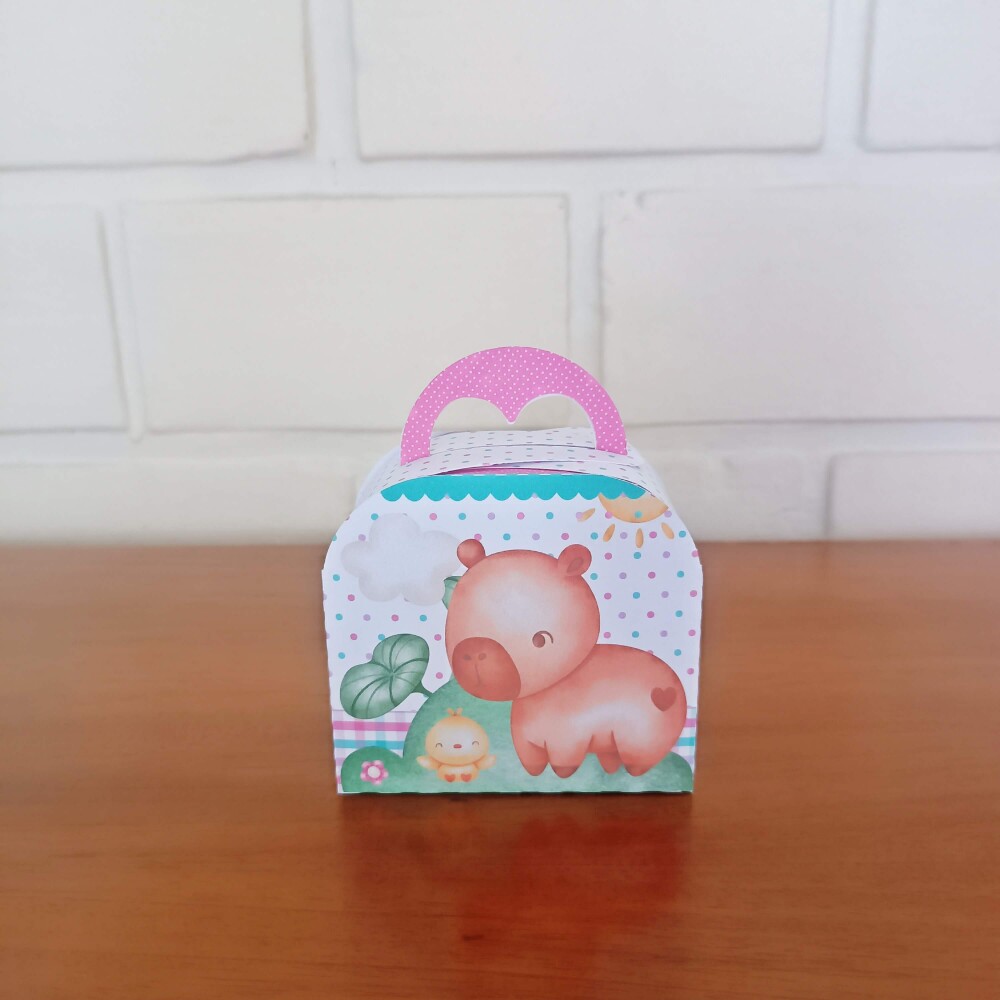 Kit Festa Caixinhas Personalizadas - Capivara Aquarela