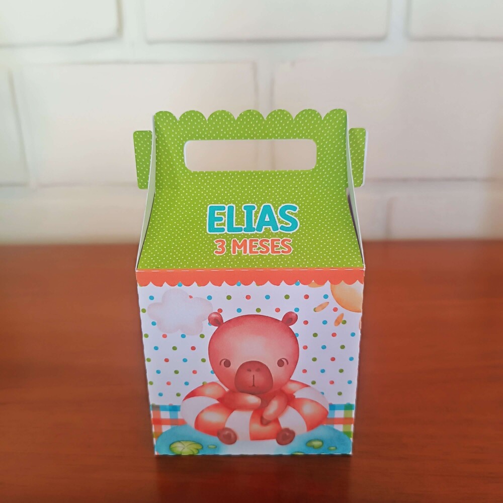 Kit Festa Caixinhas Personalizadas - Capivara Aquarela