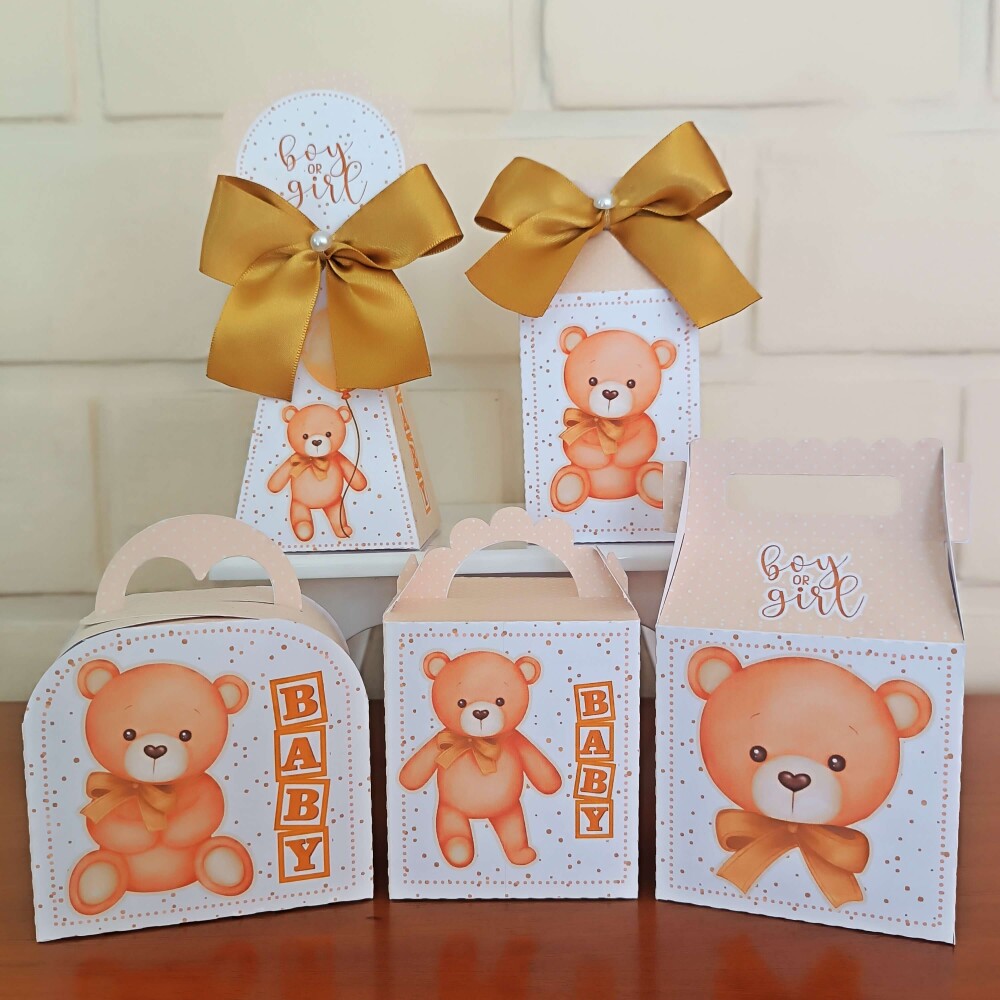 Kit Festa Caixinhas Personalizadas - Chá Revelação Neutro