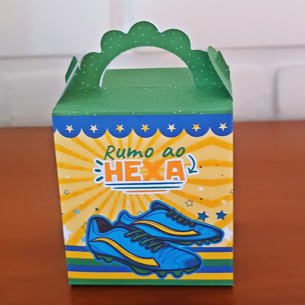 Kit Festa Caixinhas Personalizadas - Copa do Mundo Brasil Hexa