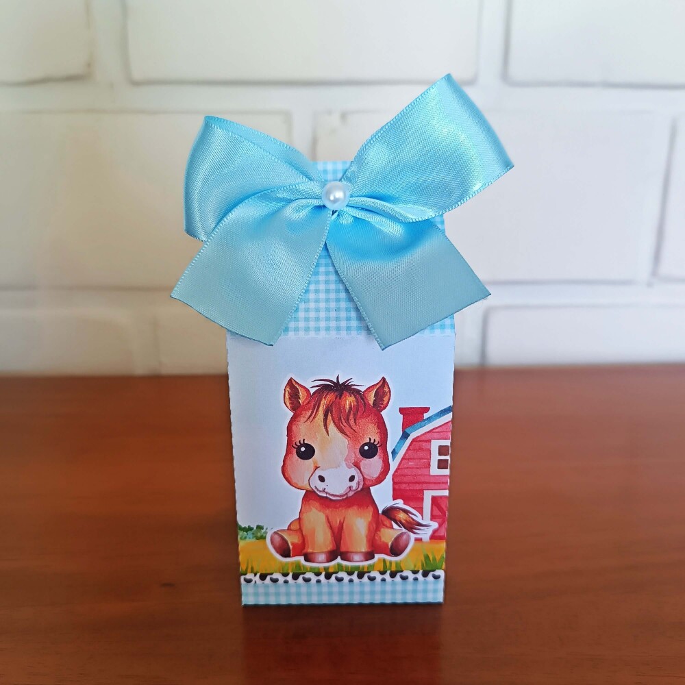Kit Festa Caixinhas Personalizadas - Fazendinha Azul