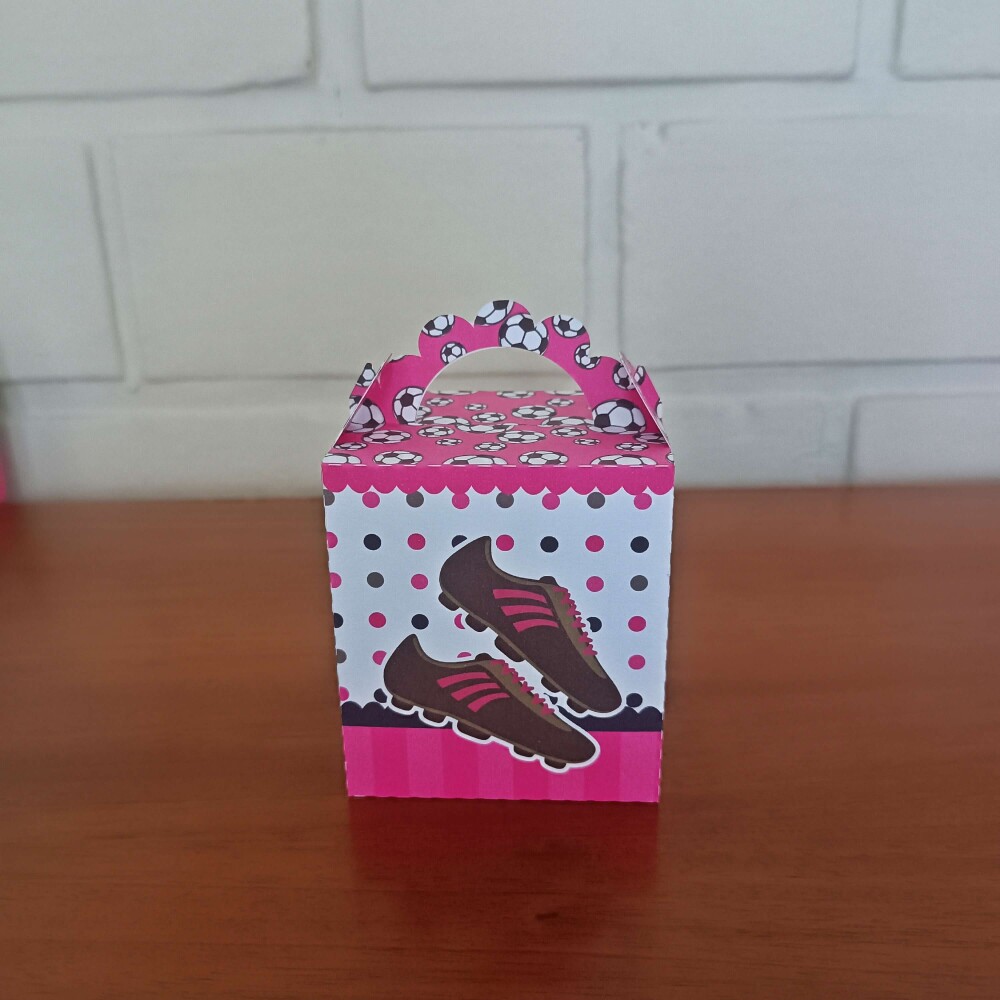 Kit Festa Caixinhas Personalizadas - Futebol Rosa