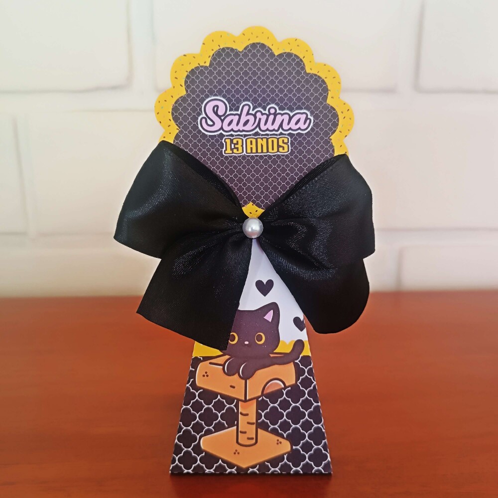 Kit Festa Caixinhas Personalizadas - Gatinho Preto