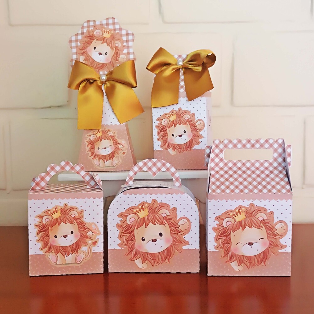 Kit Festa Caixinhas Personalizadas - Leãozinho