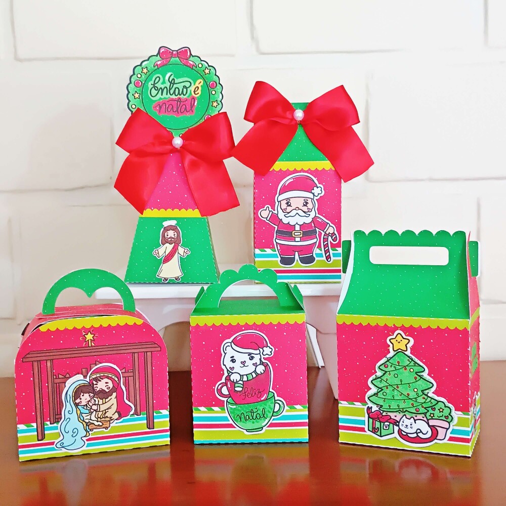 Kit Festa Caixinhas Personalizadas - Natal