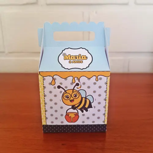 20 Caixinhas Personalizadas Abelhinha | Kit Festa | PEGUE E MONTE