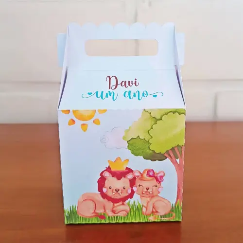 20 Caixinhas Personalizadas Arca de Noé Aquarela | Kit Festa | P