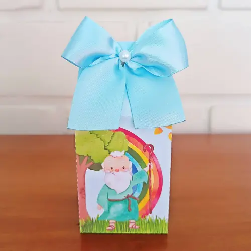 20 Caixinhas Personalizadas Arca de Noé Aquarela | Kit Festa | P