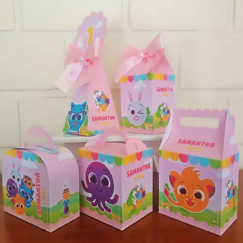 20 Caixinhas Personalizadas Bolofofos Menina | Kit Festa | PEGUE