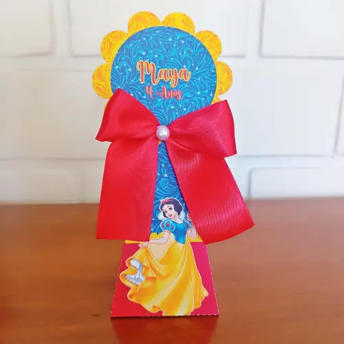 20 Caixinhas Personalizadas Branca de Neve | Kit Festa | PEGUE E