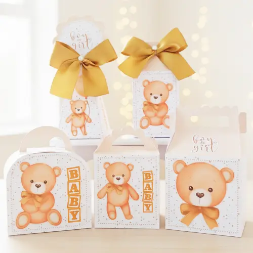 20 Caixinhas Personalizadas Chá Revelação Neutro | Kit Festa | PEGUE E MONTE