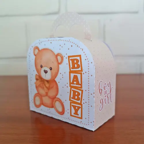 20 Caixinhas Personalizadas Chá Revelação Neutro | Kit Festa |