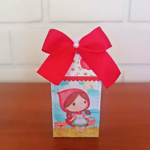 20 Caixinhas Personalizadas Chapeuzinho Vermelho Aquarela | Kit F