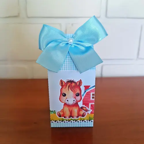 20 Caixinhas Personalizadas Fazendinha Aquarela | Kit Festa | PEG